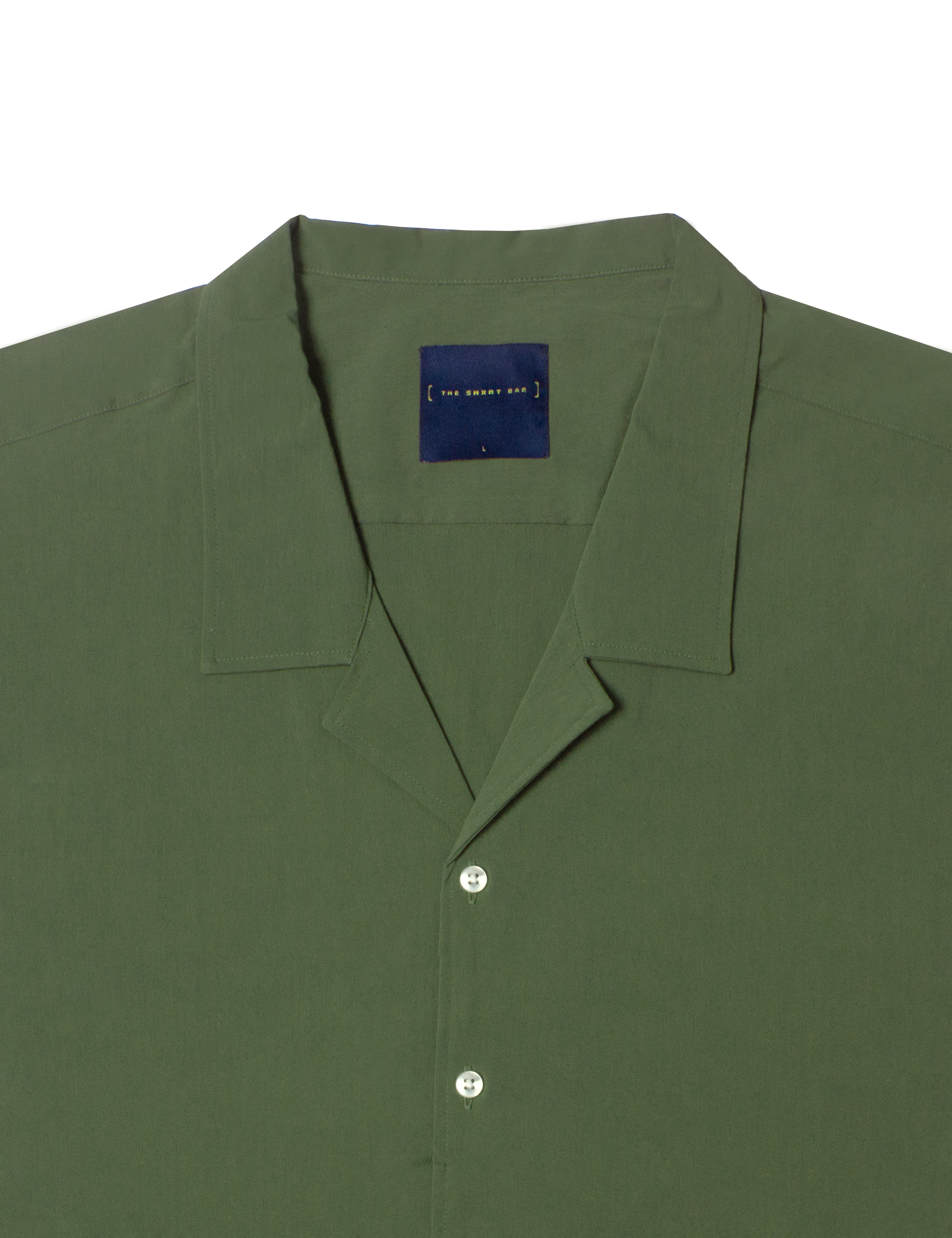 Solid Relaxed Fit Camp Collar Shirt