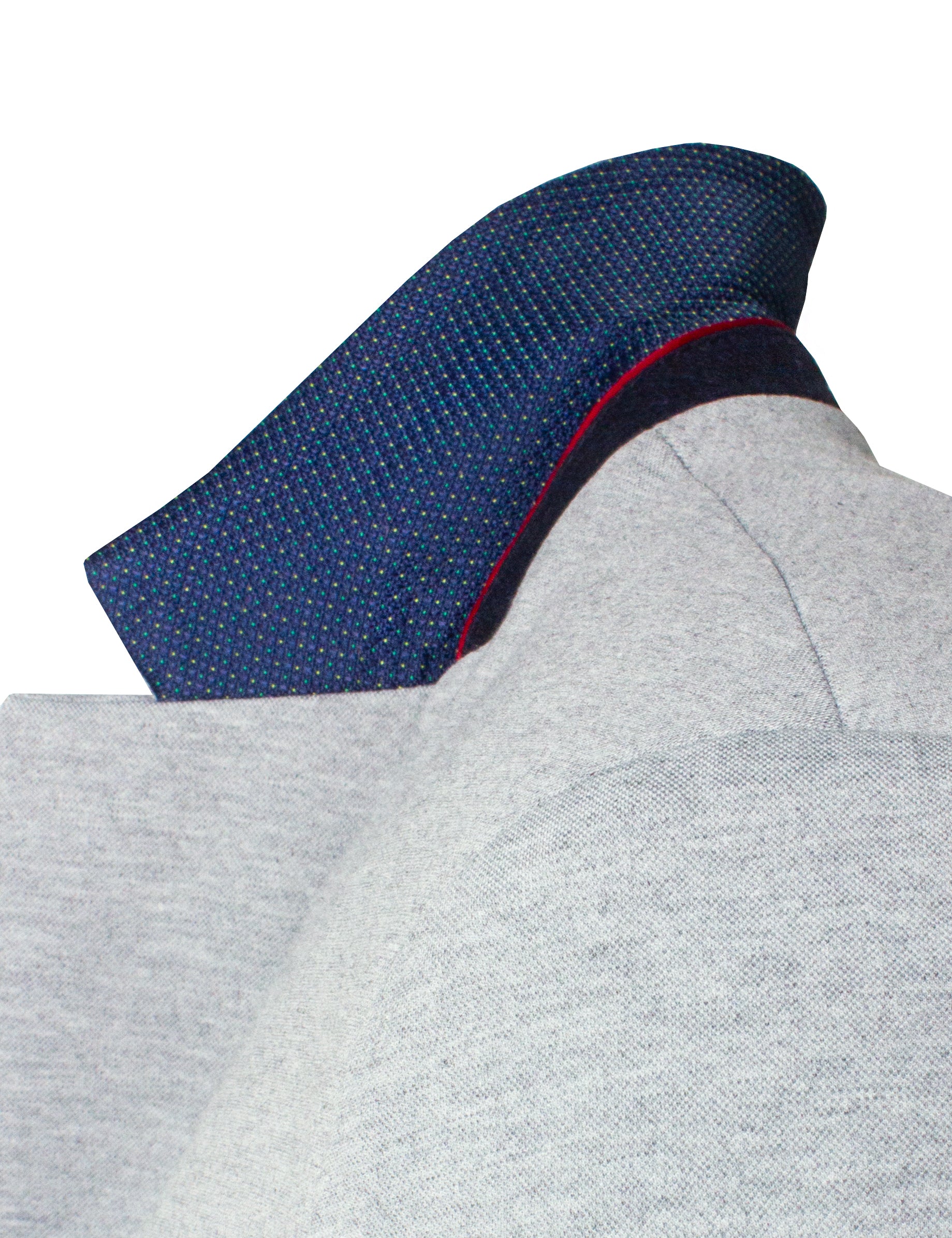 Grey Knitted Tailored Fit Blazer