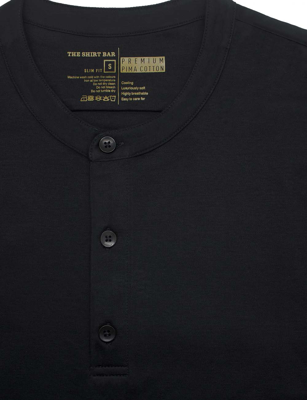 Pima Cotton Short Sleeve Henley T-shirt