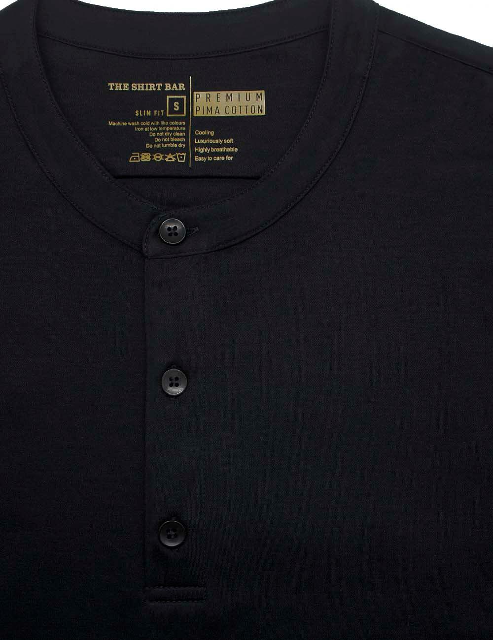 Pima Cotton Short Sleeve Henley T-shirt — The Shirt Bar