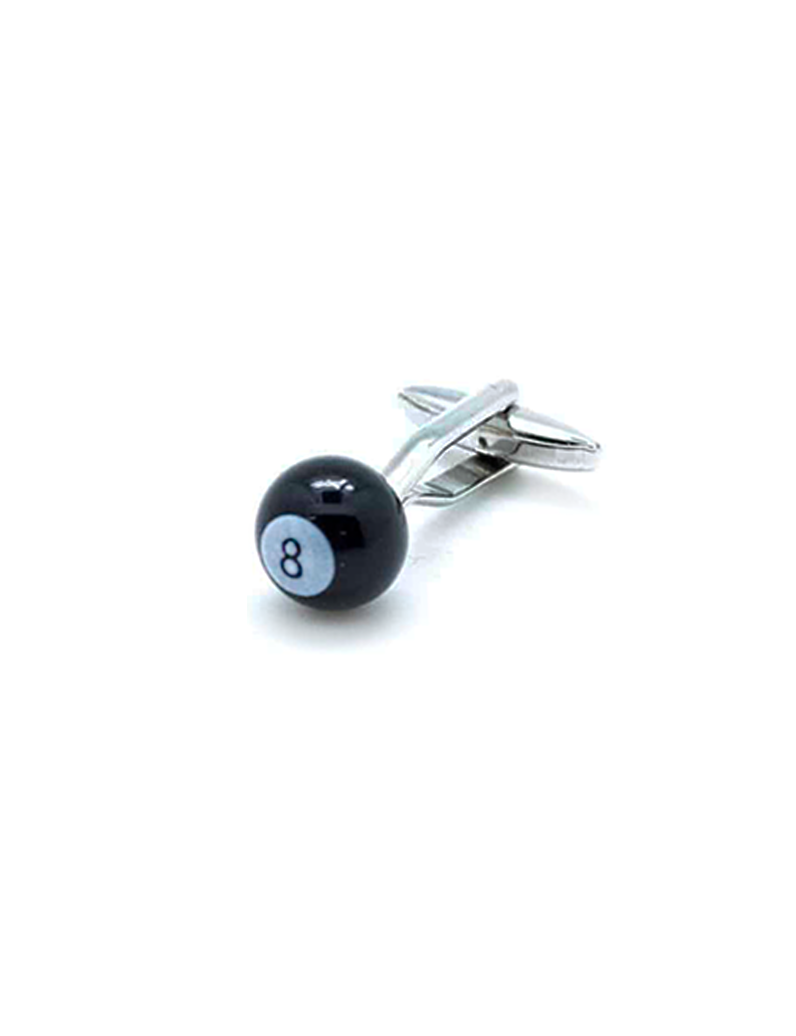 Black Pool Ball No. 8 Cufflink