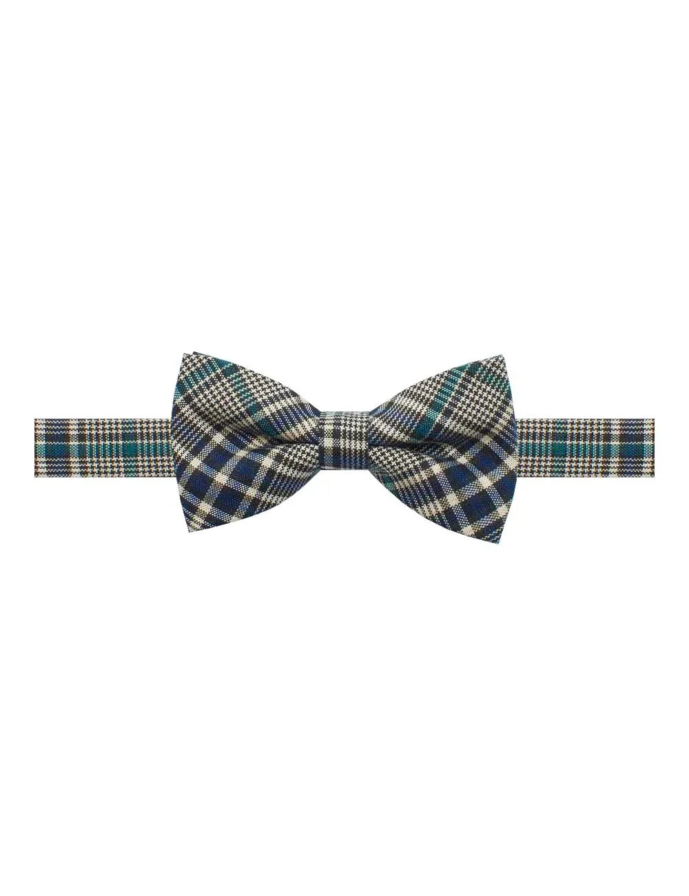 Black and Green Checks Woven Bowtie — The Shirt Bar