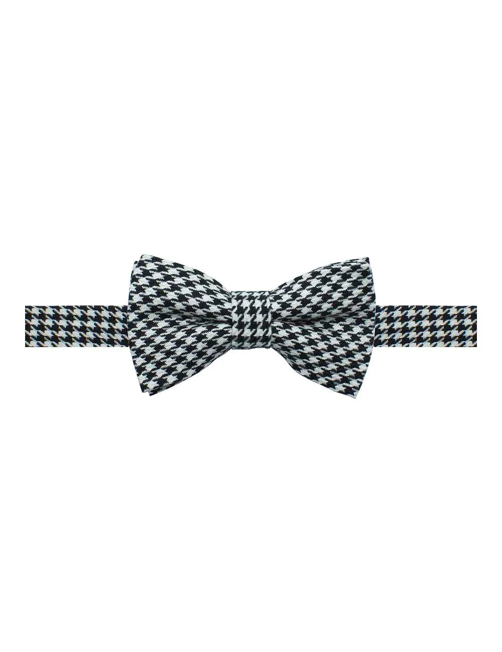 Black and White Houndstooth Woven Bowtie — The Shirt Bar
