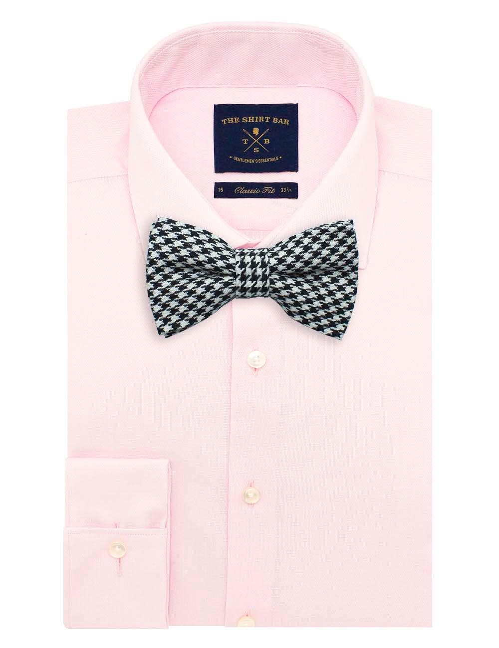 Black and White Houndstooth Woven Bowtie — The Shirt Bar