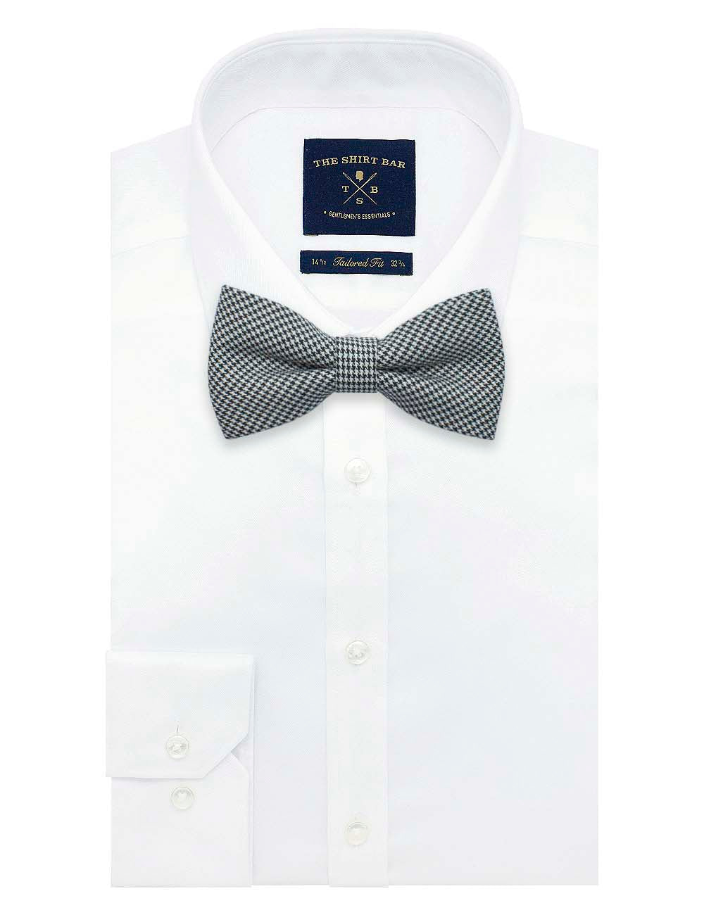 Black and White Mini Checks Woven Bowtie