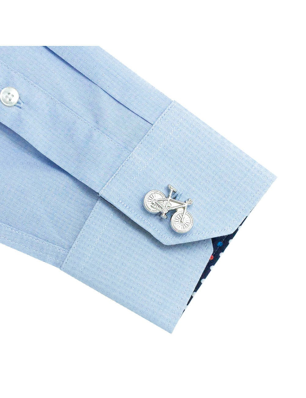 Sky Blue Spill Resist Slim Fit Long Sleeve Shirt