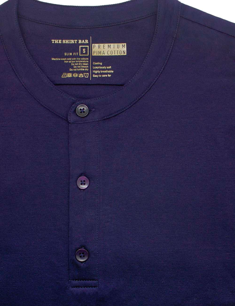 Pima Cotton Short Sleeve Henley T-shirt — The Shirt Bar