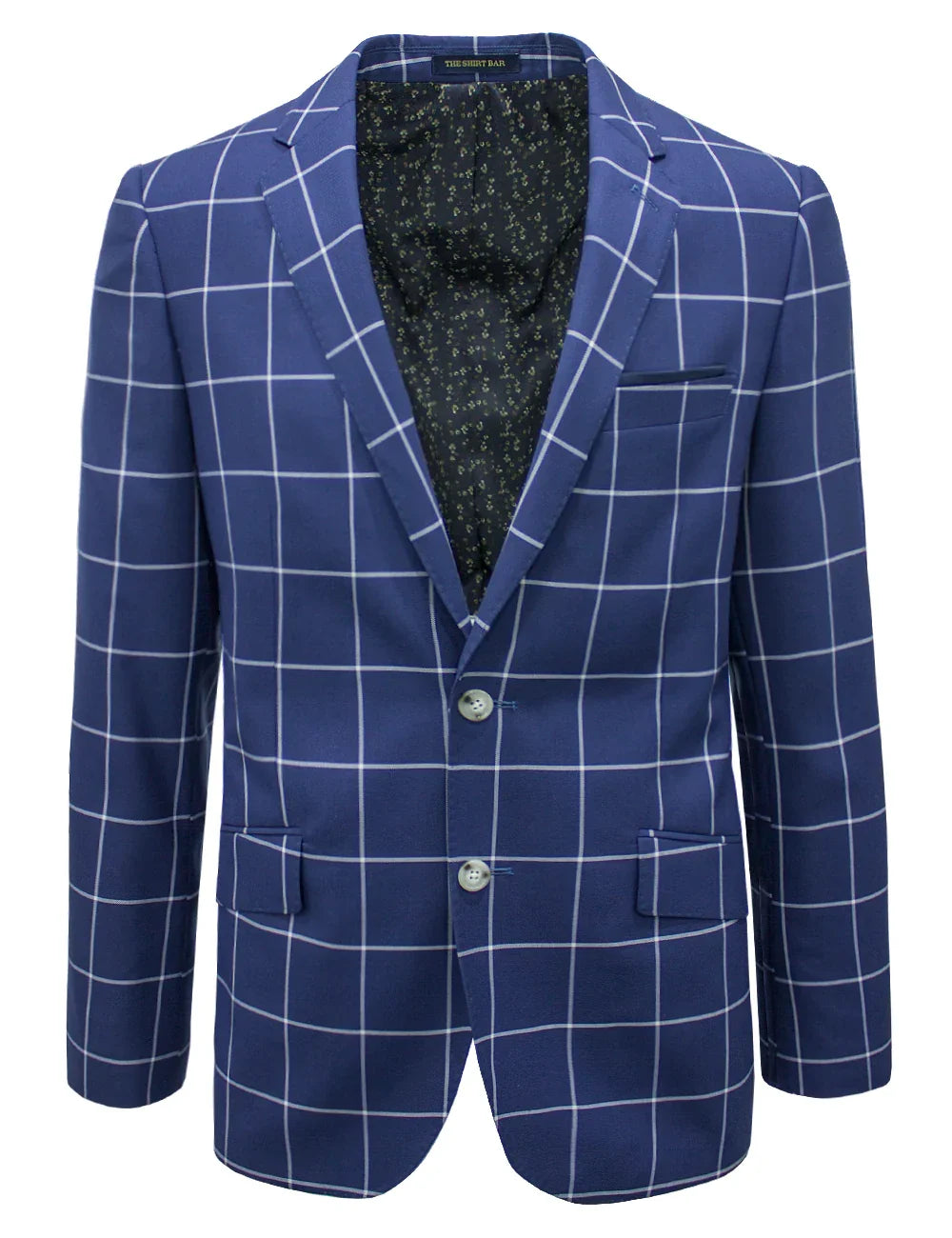 Blue Checks Tailored Fit Single Breasted Blazer — The Shirt Bar