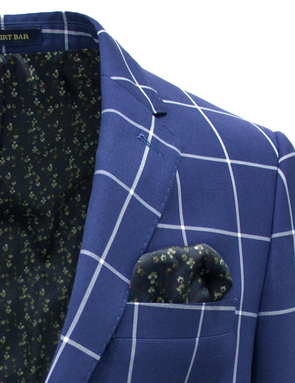 Blue Checks Tailored Fit Single Breasted Blazer — The Shirt Bar