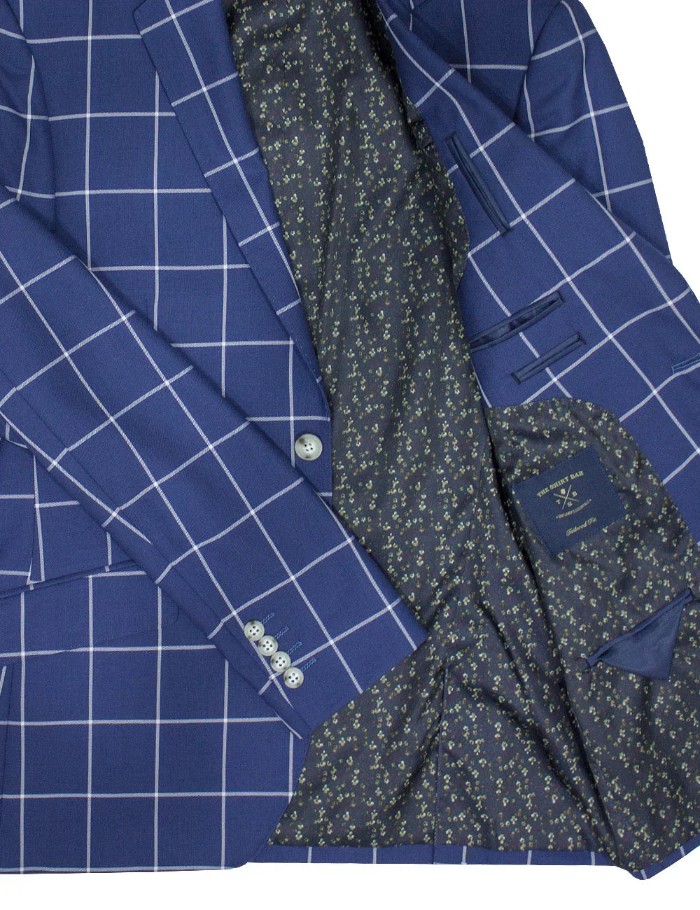 Blue Checks Tailored Fit Single Breasted Blazer — The Shirt Bar