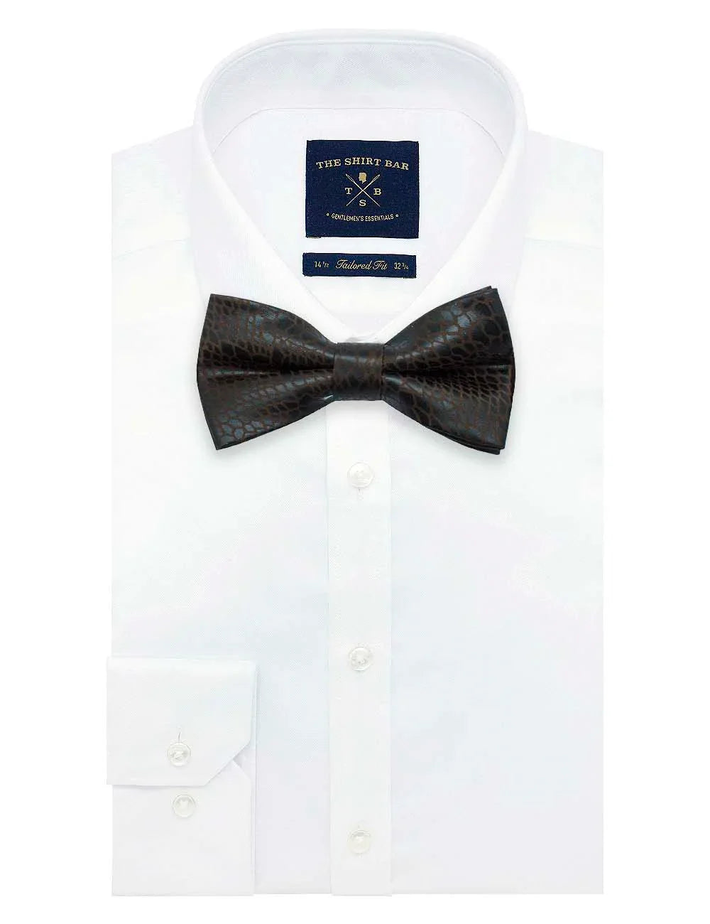 Brown Print Woven Bowtie — The Shirt Bar