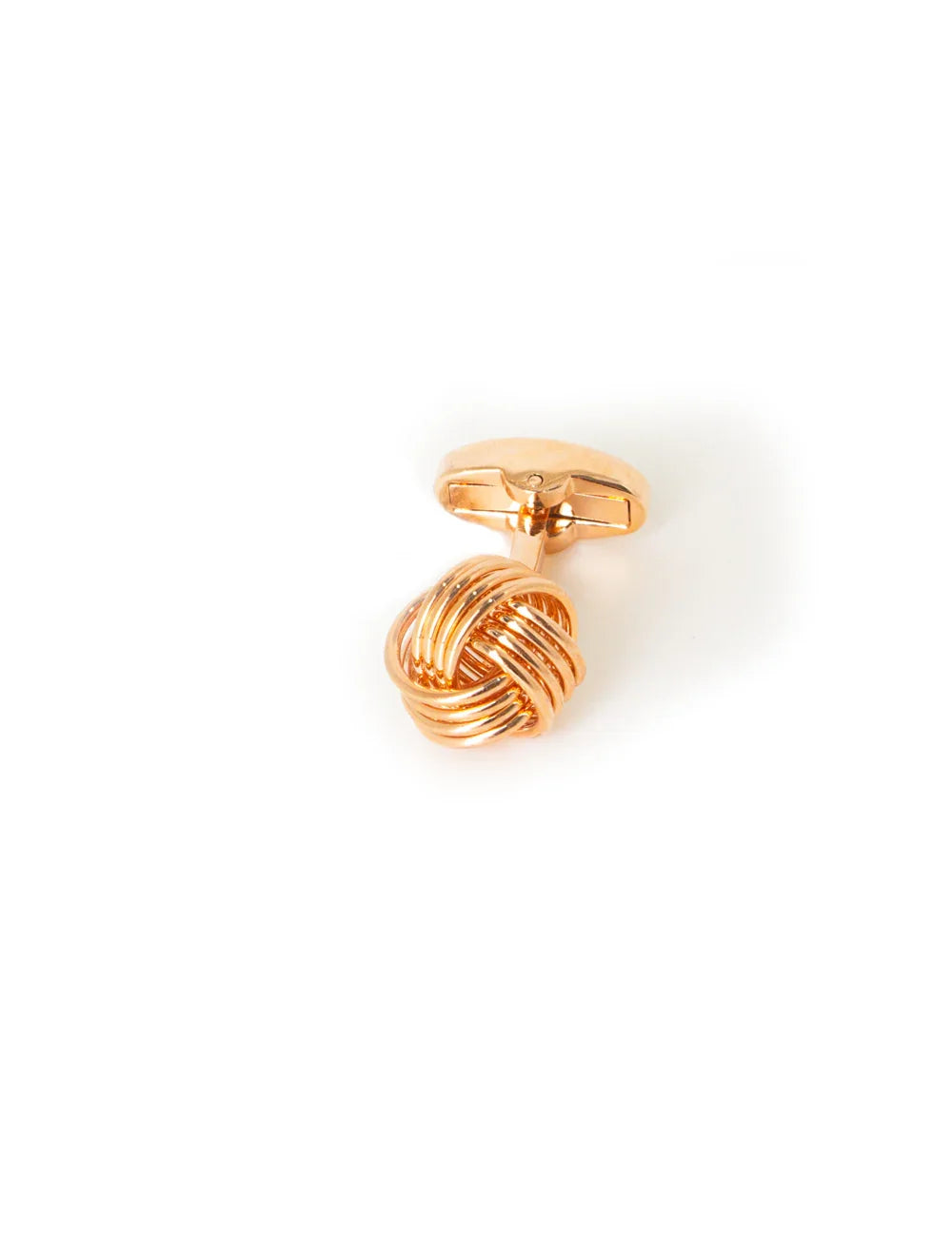 Classic Rose Gold 4 Stripes Knot Cufflink — The Shirt Bar