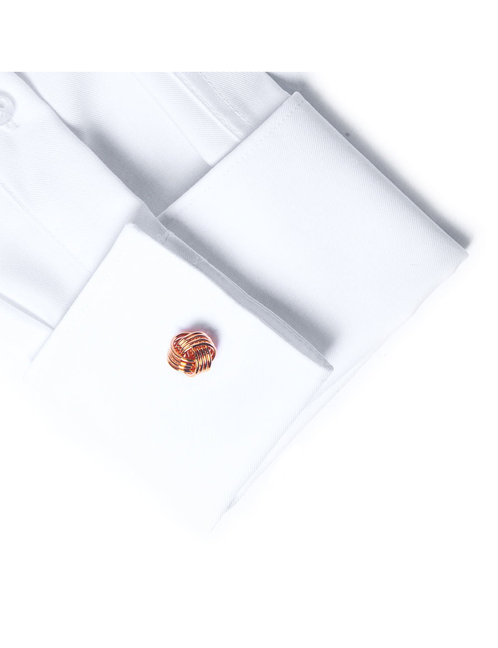 Classic Rose Gold 4 Stripes Knot Cufflink