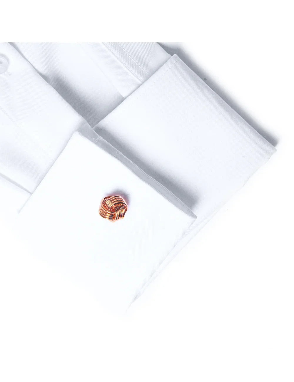 Classic Rose Gold 4 Stripes Knot Cufflink — The Shirt Bar