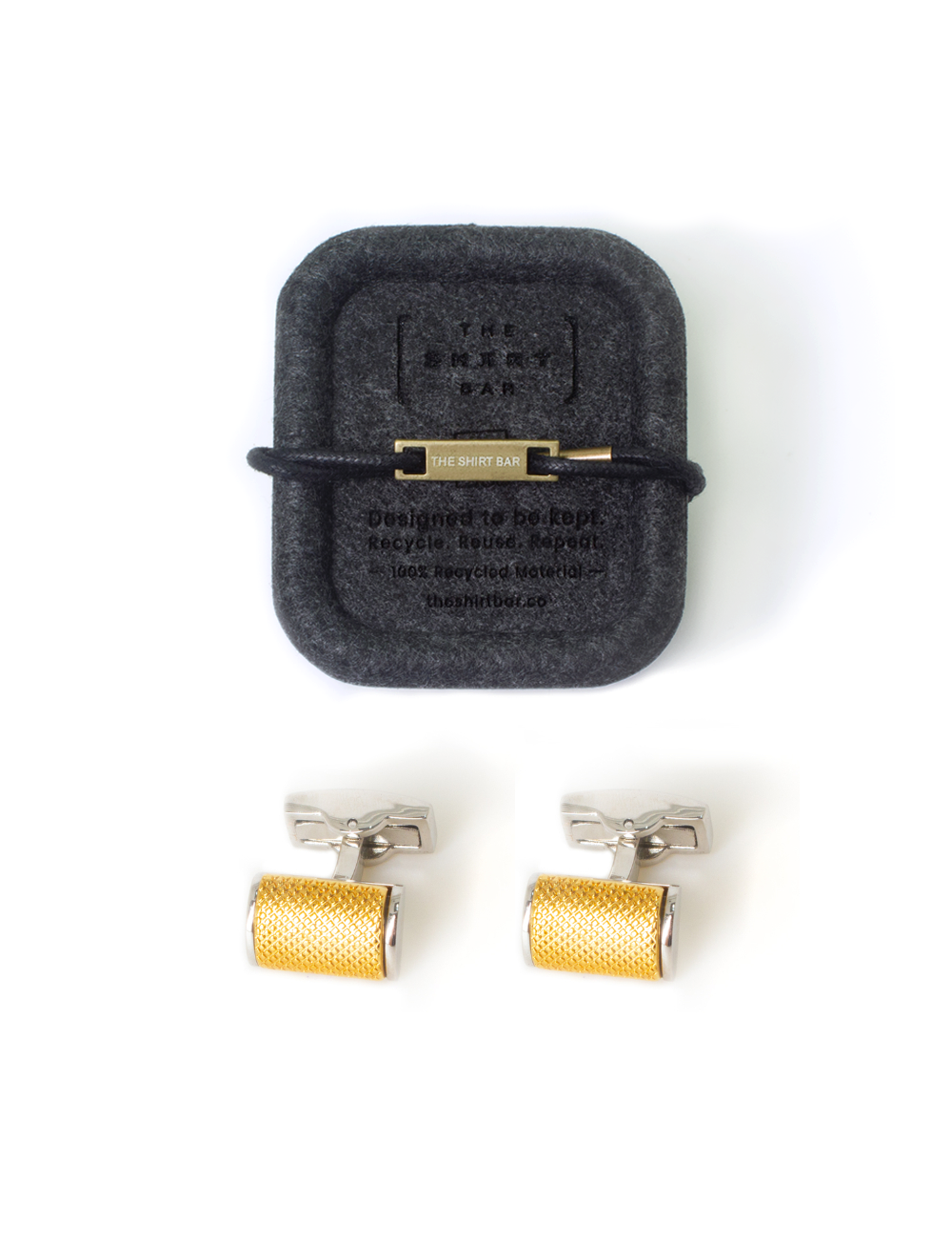Classic Gold Micro Checks Cufflink