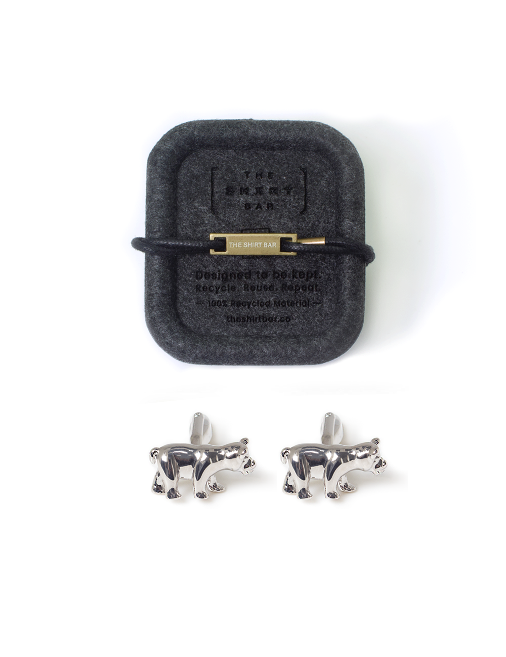 Silver Bear Cufflink