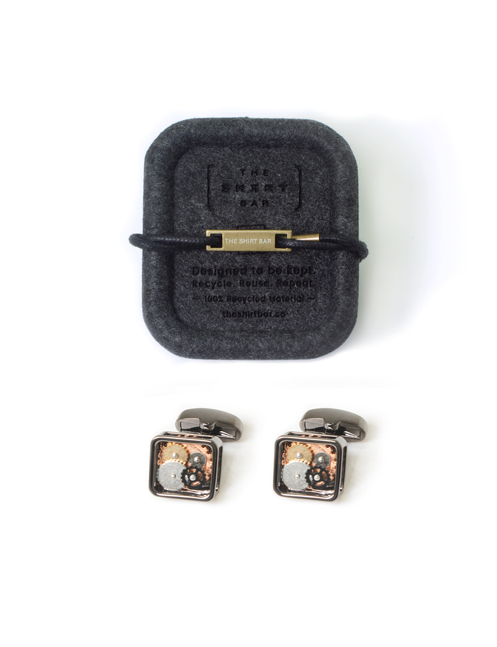 Gunmetal Time Machine Cufflink