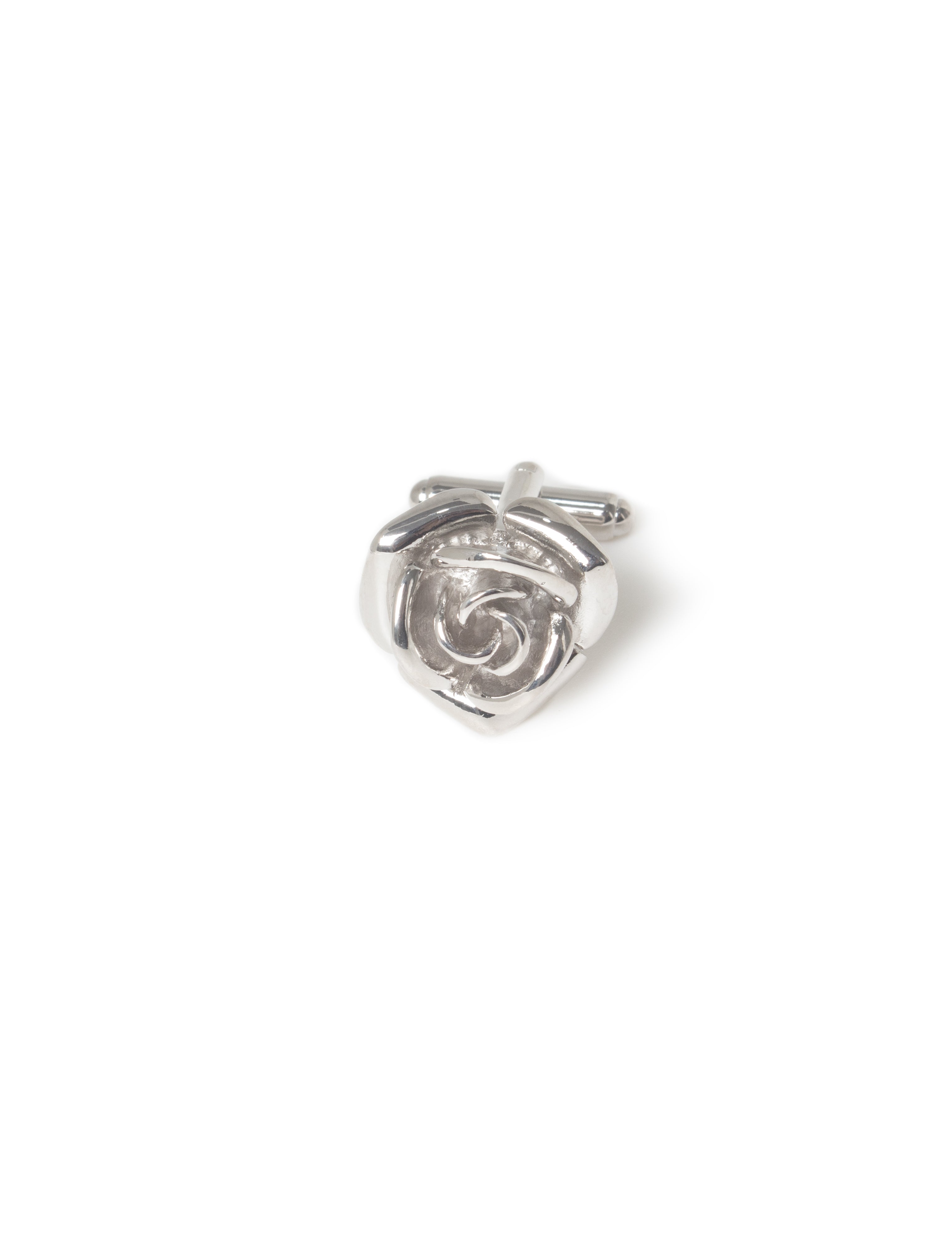 Silver Rose Cufflink