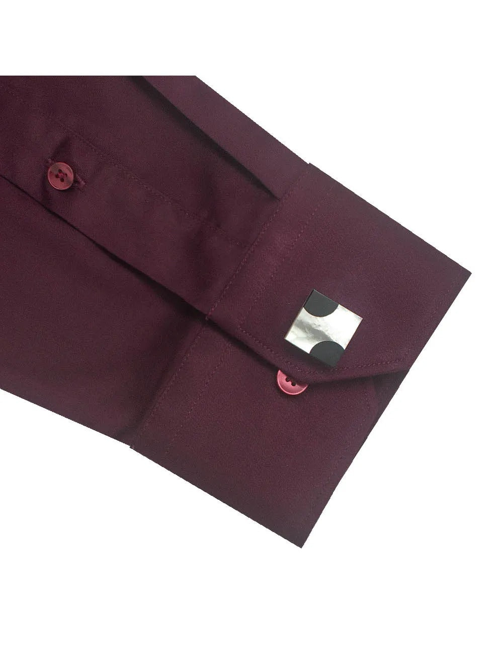 Solid Red Twill Eco-ol Bamboo Stretch Modern / Classic Fit Long Sleeve Shirt