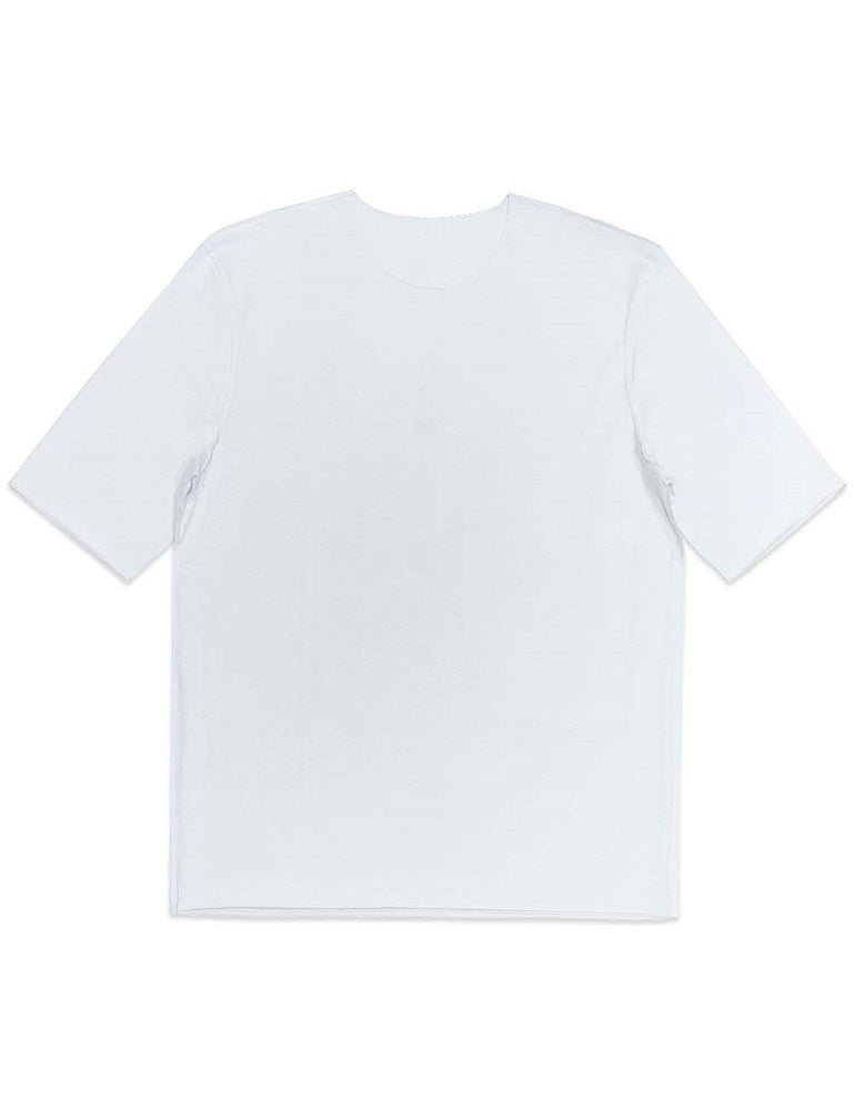 Reversible Premium Cotton Stretch White Comfort Fit T-Shirt