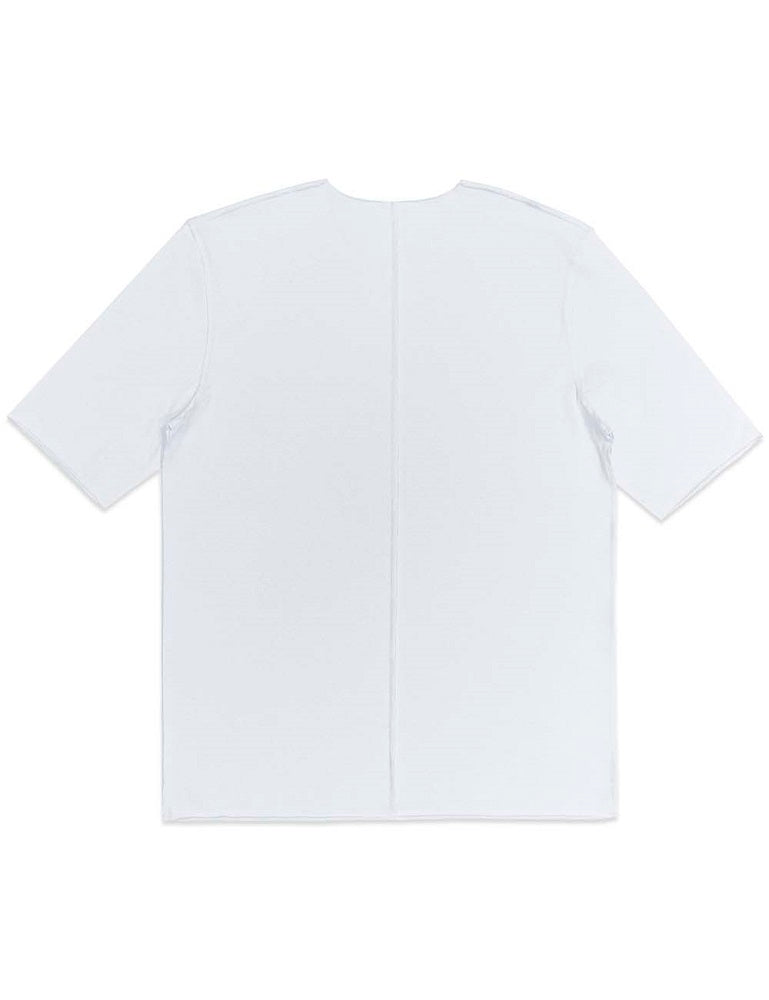 Reversible Premium Cotton Stretch White Comfort Fit T-Shirt