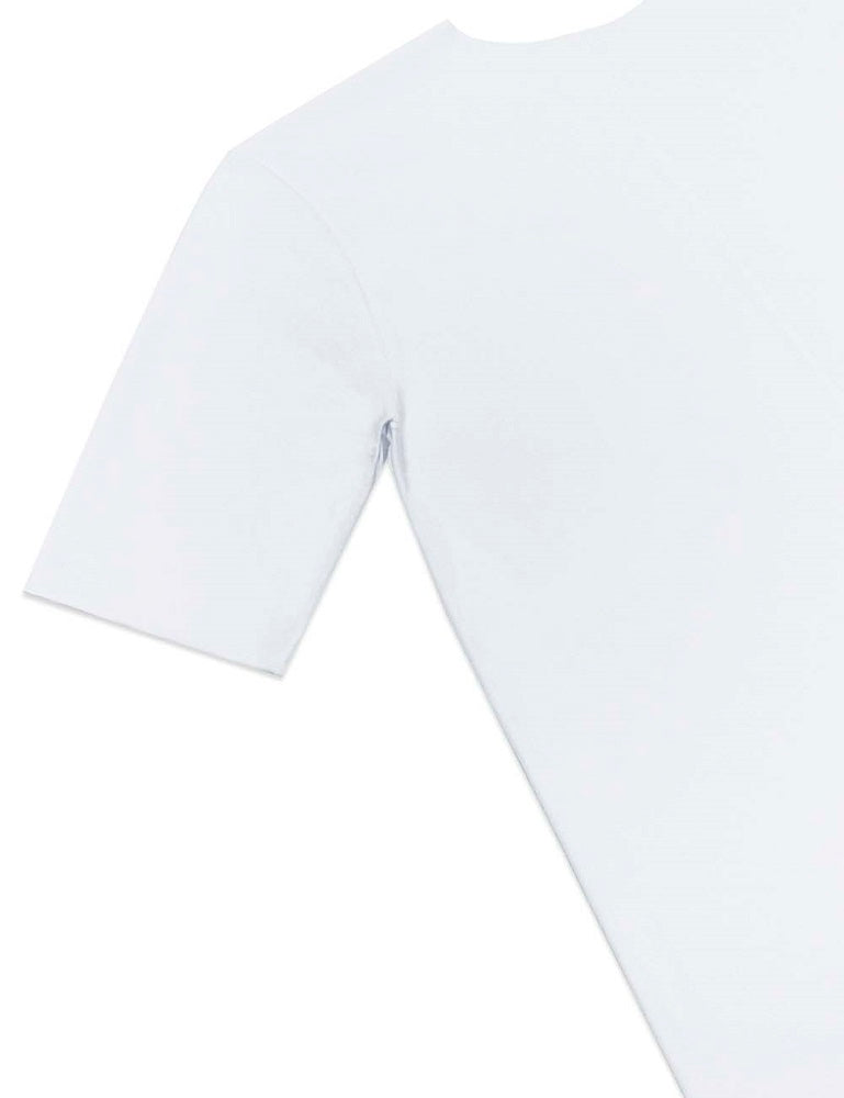 Reversible Premium Cotton Stretch White Comfort Fit T-Shirt