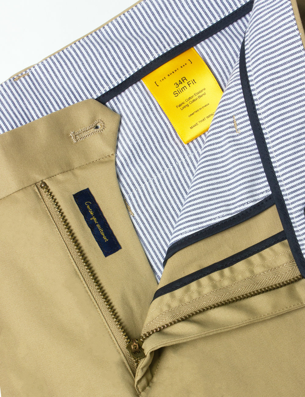 Cotton Stretch Casual Slim Fit Pants — The Shirt Bar