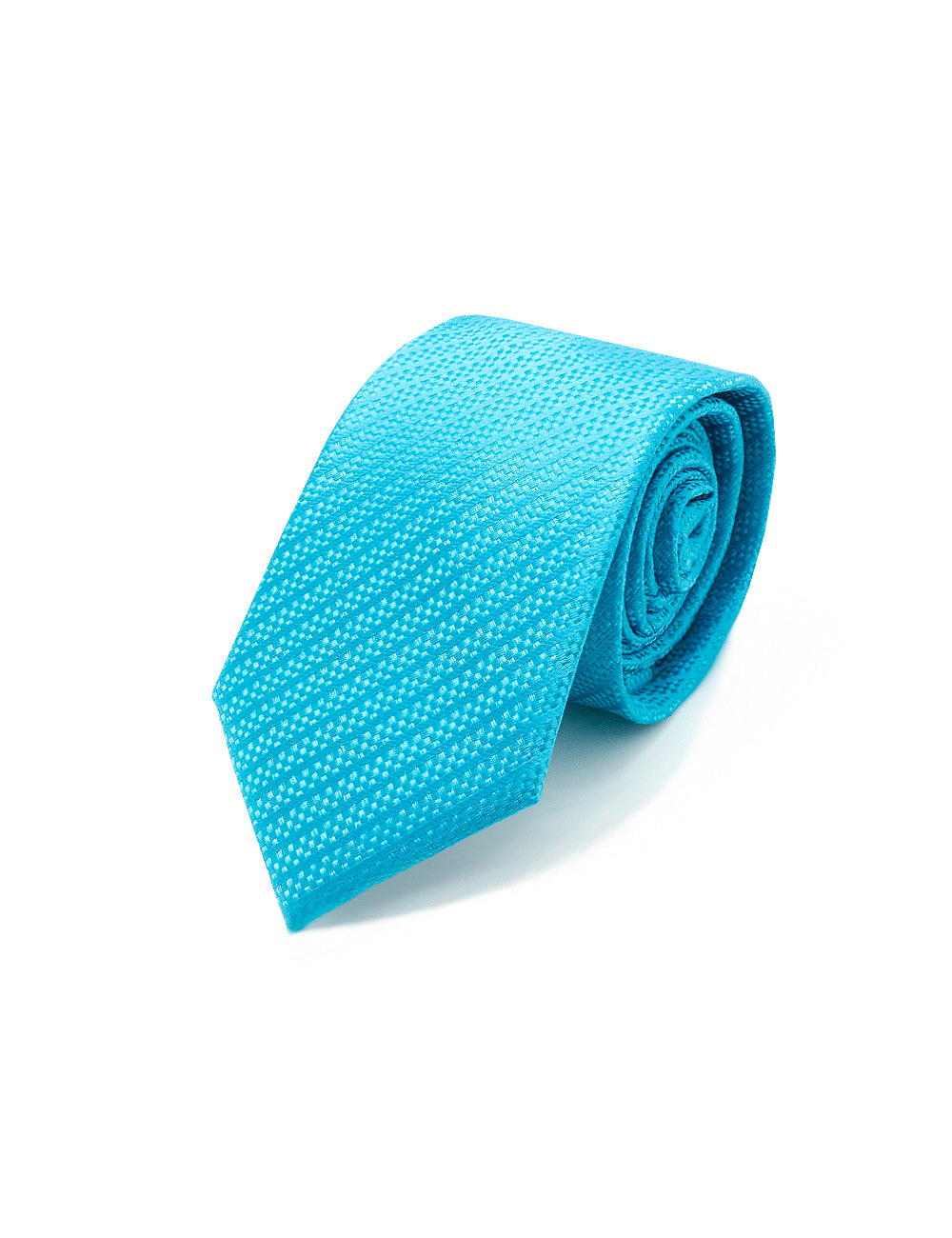 Cyan Blue Dobby Spill Resist Woven Necktie