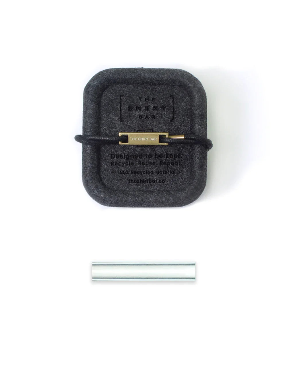 Classic Chrome with Brushed Silver Border Tie Clip — The Shirt Bar