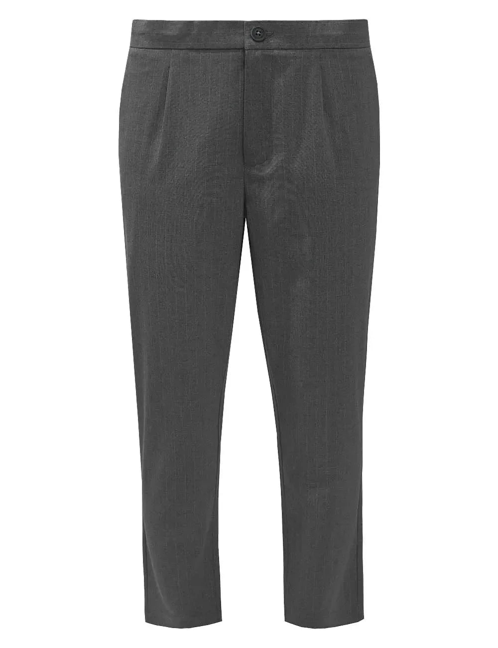 Tailored Fit Pin Stripe Cropped Pants — The Shirt Bar