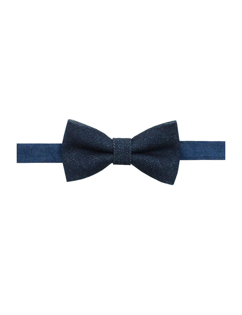 Dark Blue Denim Woven Bowtie — The Shirt Bar