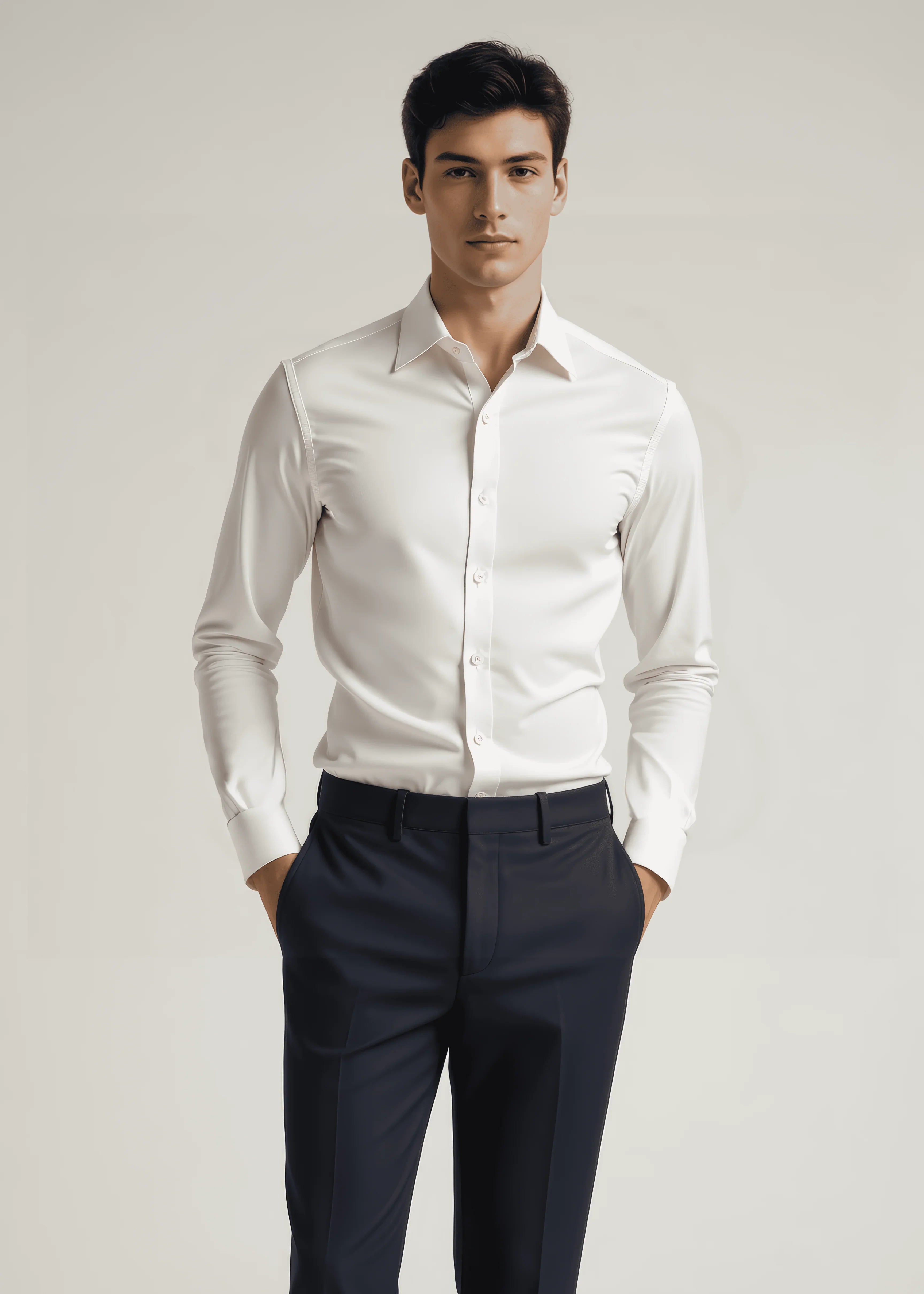 Everyday Armour Collection: Wrinkle-free 2-Ply Slim Fit Long Sleeve Shirt — The Shirt Bar