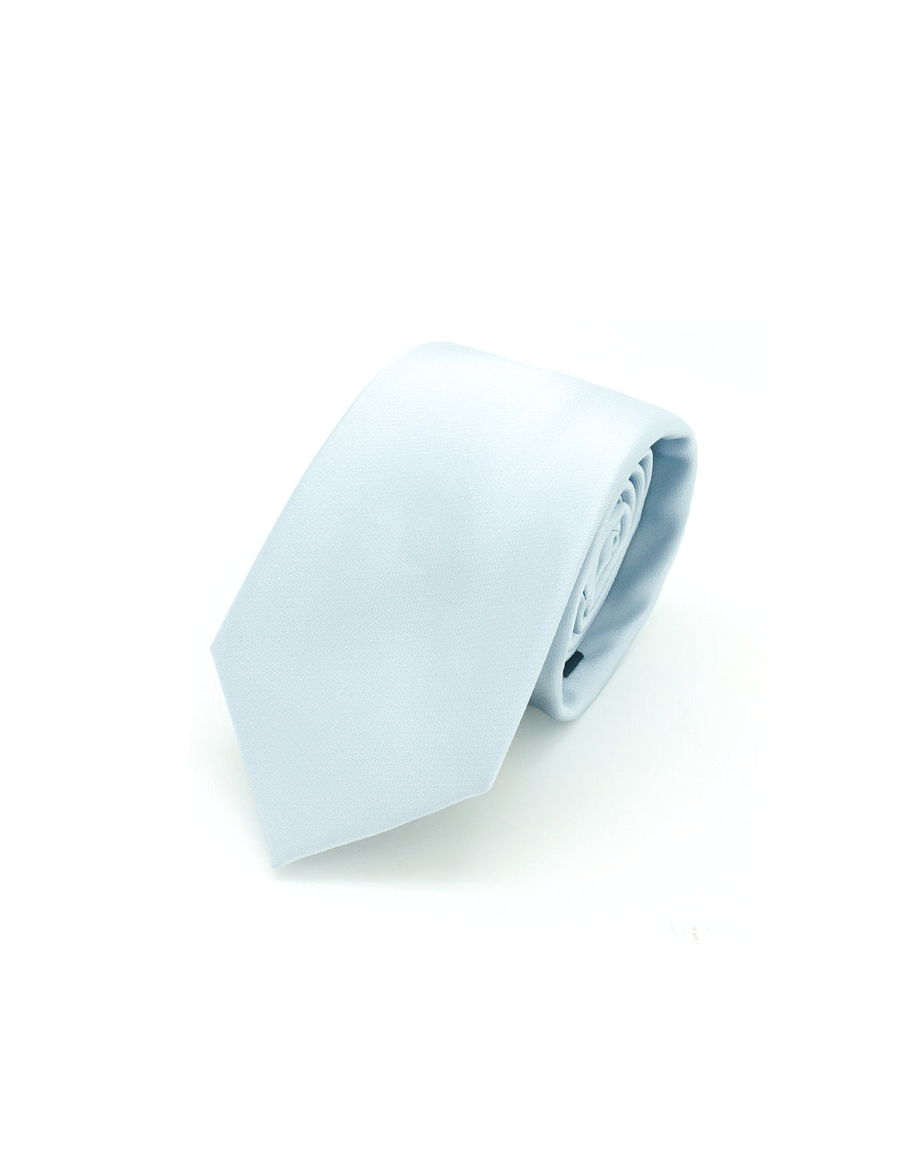 Solid Powder Grey Woven Necktie