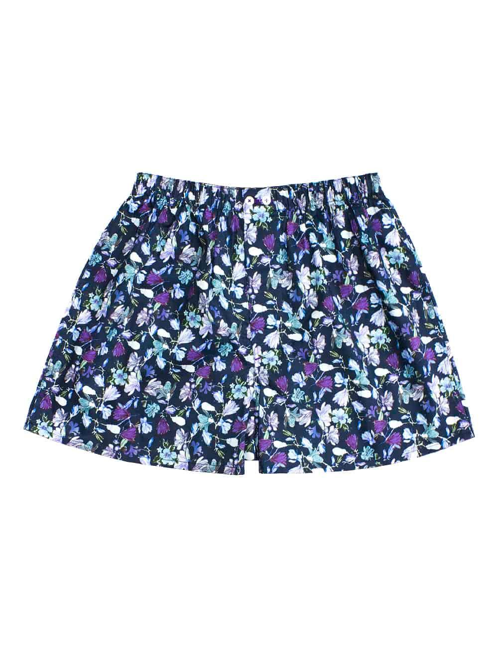 SF Navy Multiflorous SG Inspired Print Boxer Shorts