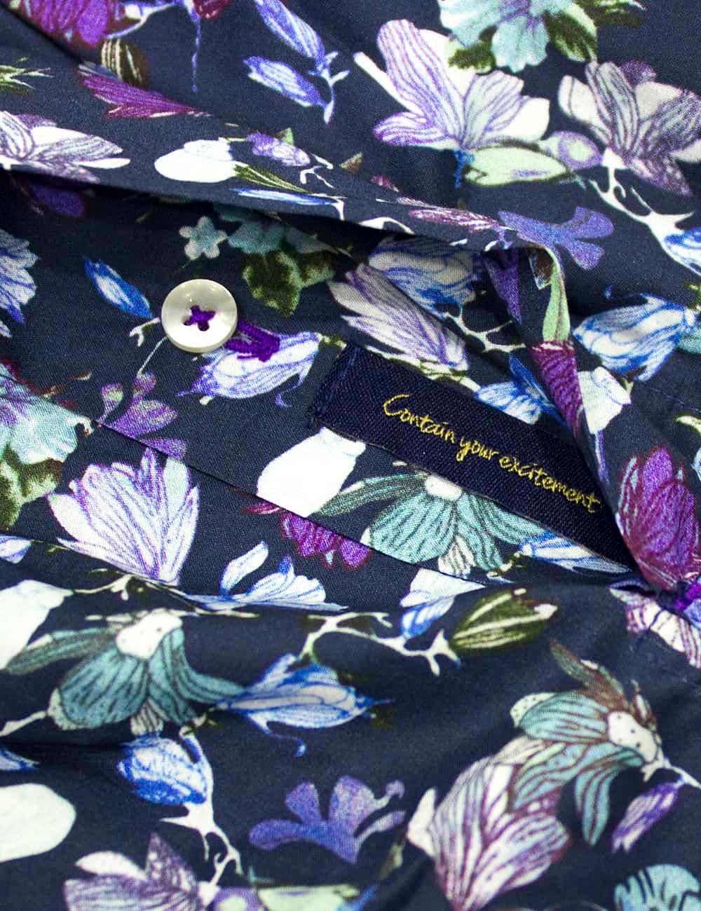 SF Navy Multiflorous SG Inspired Print Boxer Shorts