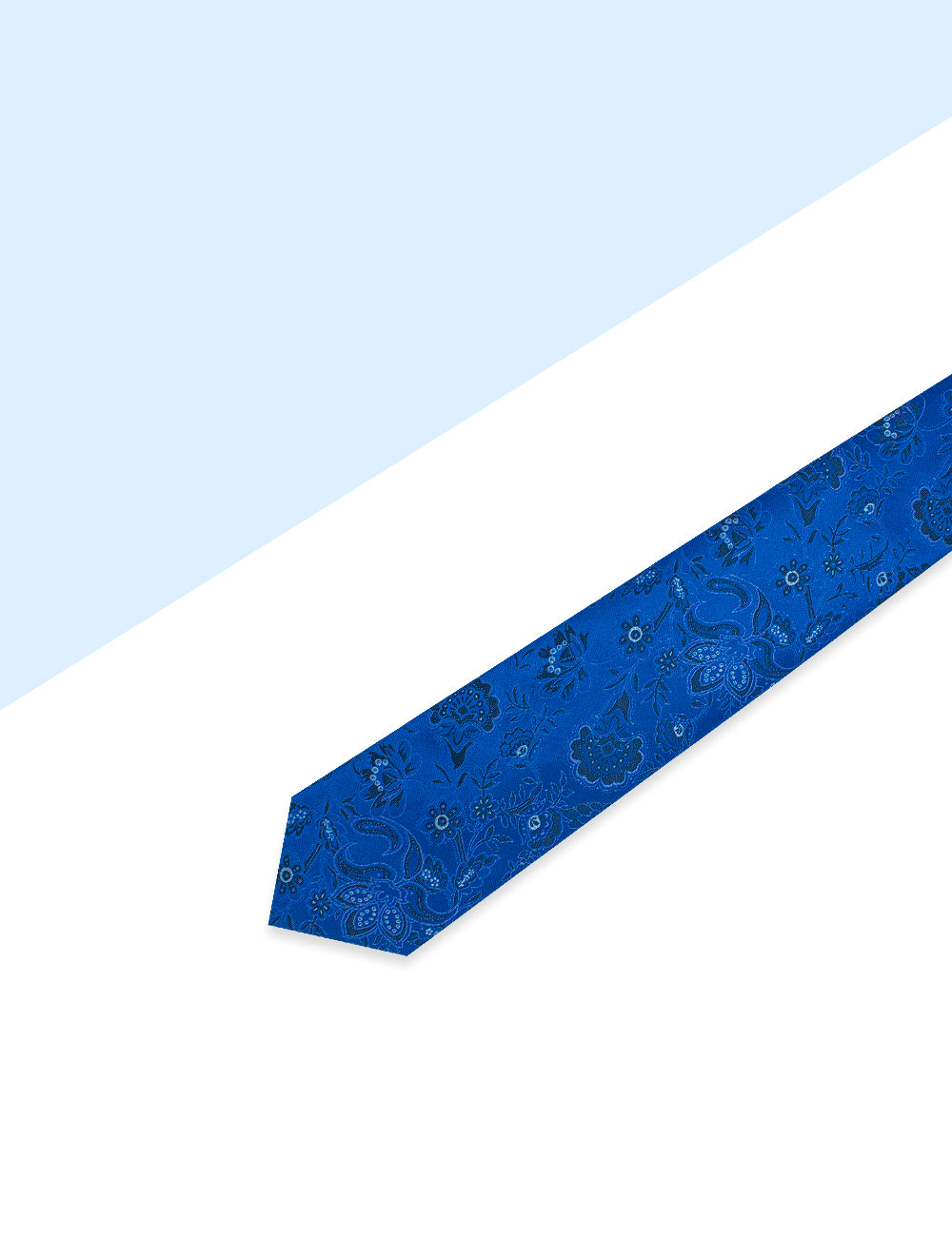 Imperial Blue Floral Woven Necktie