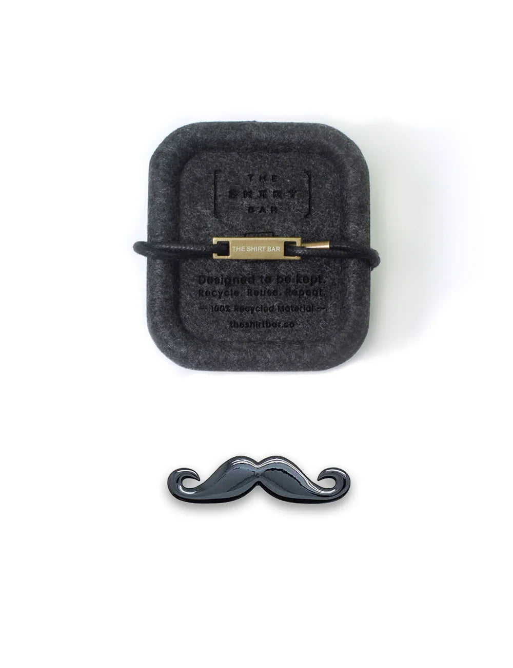 Jet Black Moustache Tie Clip — The Shirt Bar