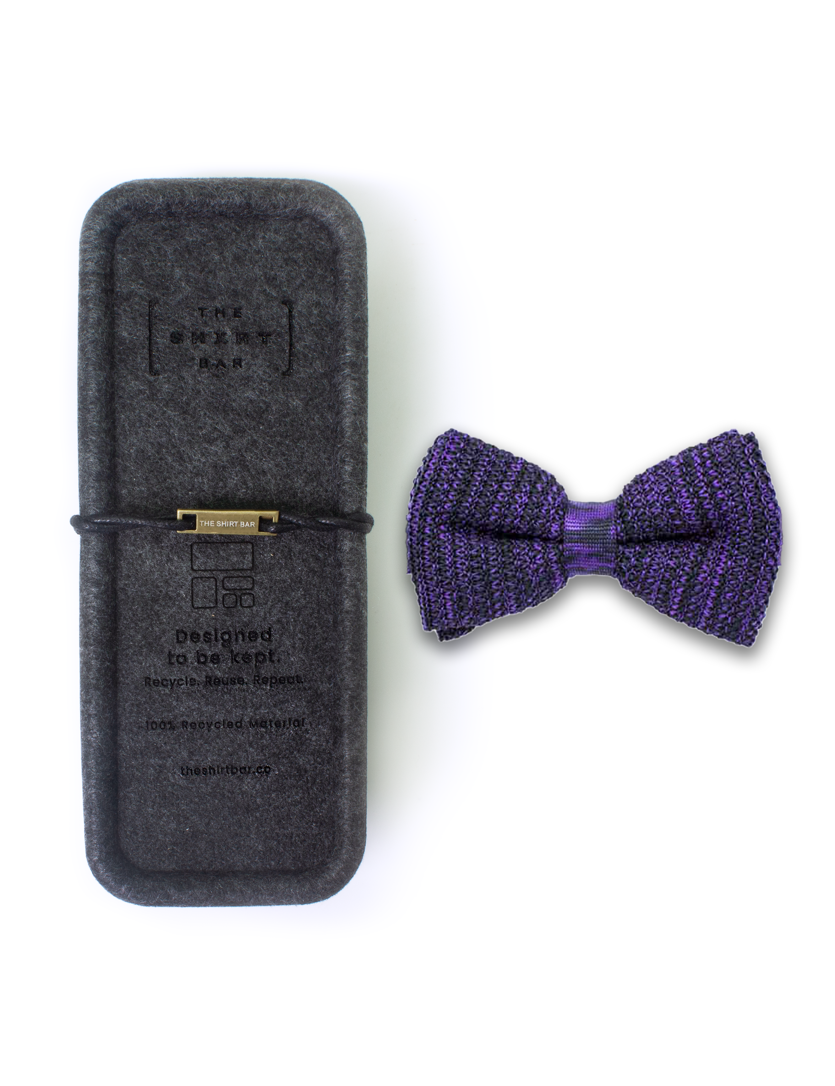 Purple Mix Knitted Bowtie — The Shirt Bar