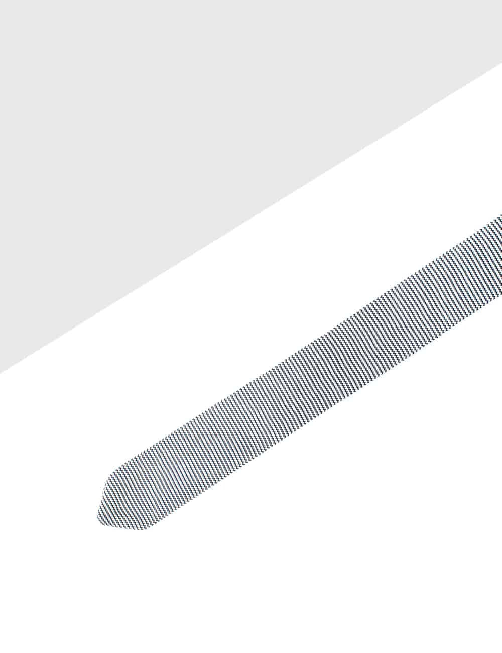 White with Black Zig Zag Knitted Necktie