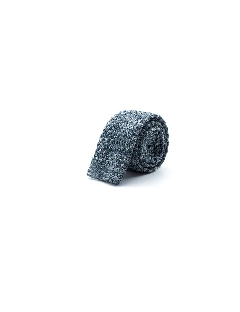 Solid Grey Knitted Necktie