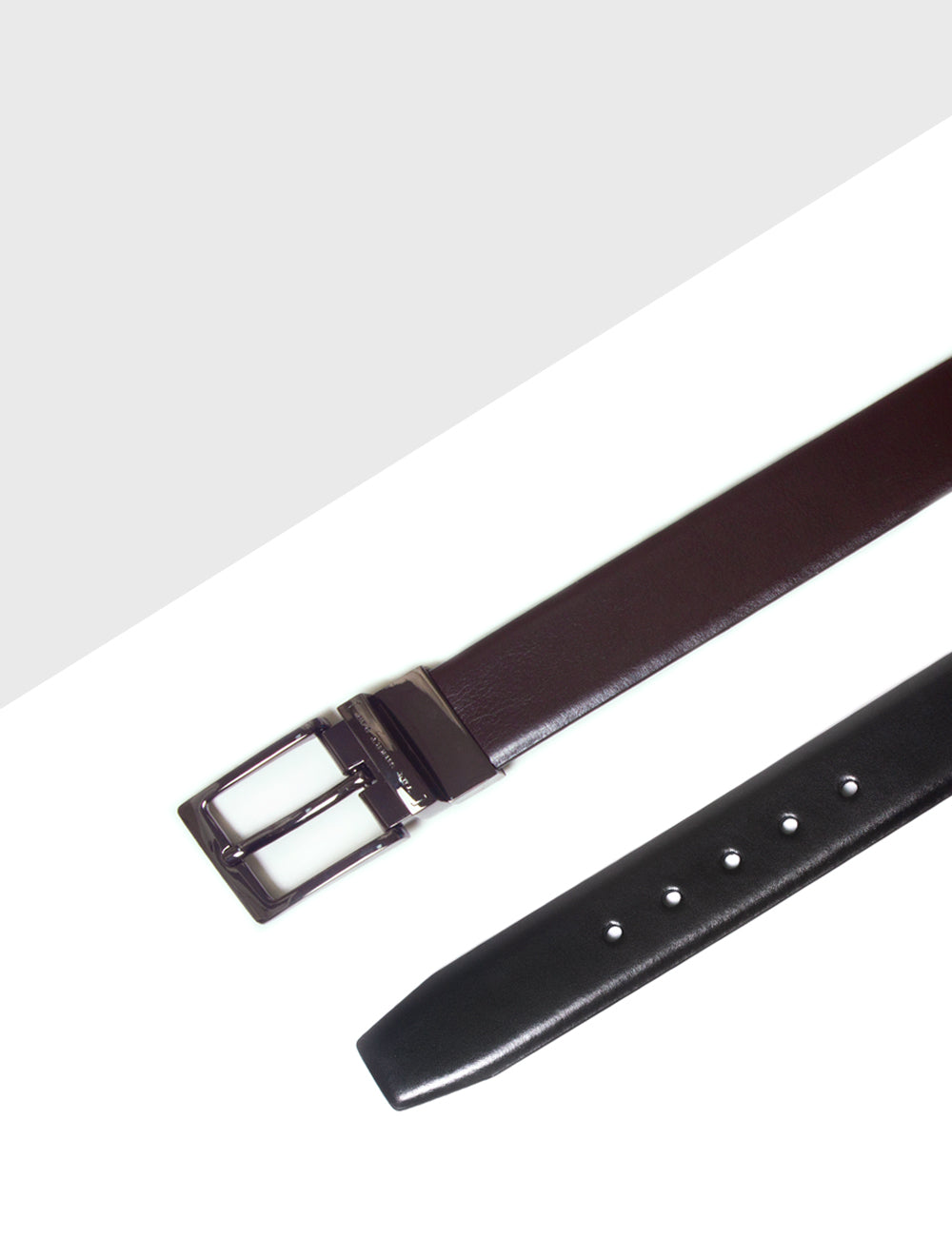 Dark Brown / Jet Black Reversible Leather Belt