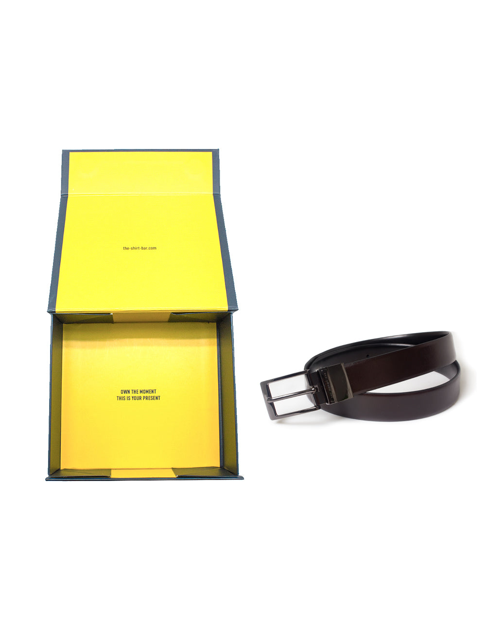 Dark Brown / Jet Black Reversible Leather Belt