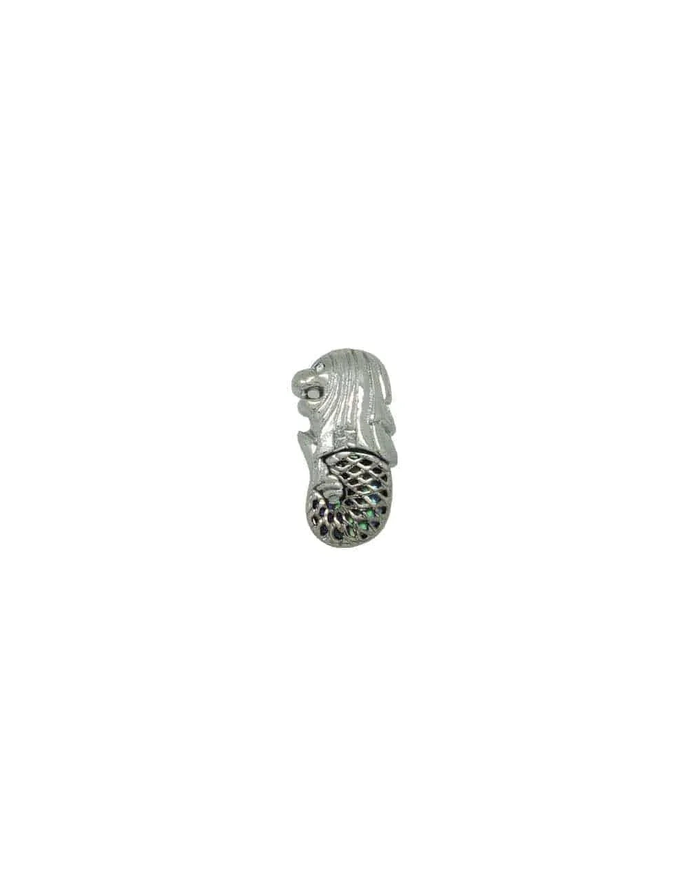 Abalone Shell with White Crystal Singapore Iconic Merlion Lapel Pin — The Shirt Bar