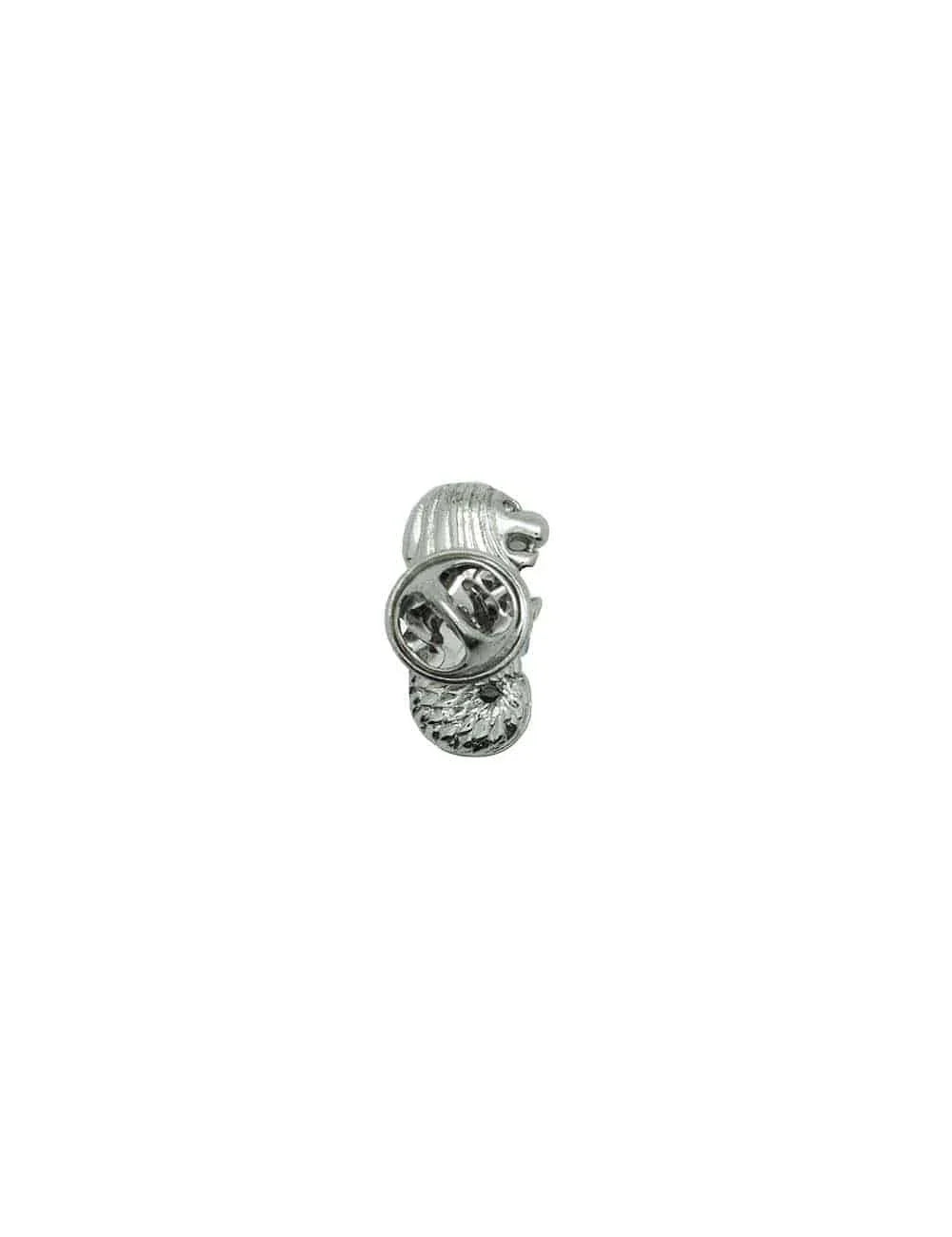 Abalone Shell with White Crystal Singapore Iconic Merlion Lapel Pin — The Shirt Bar