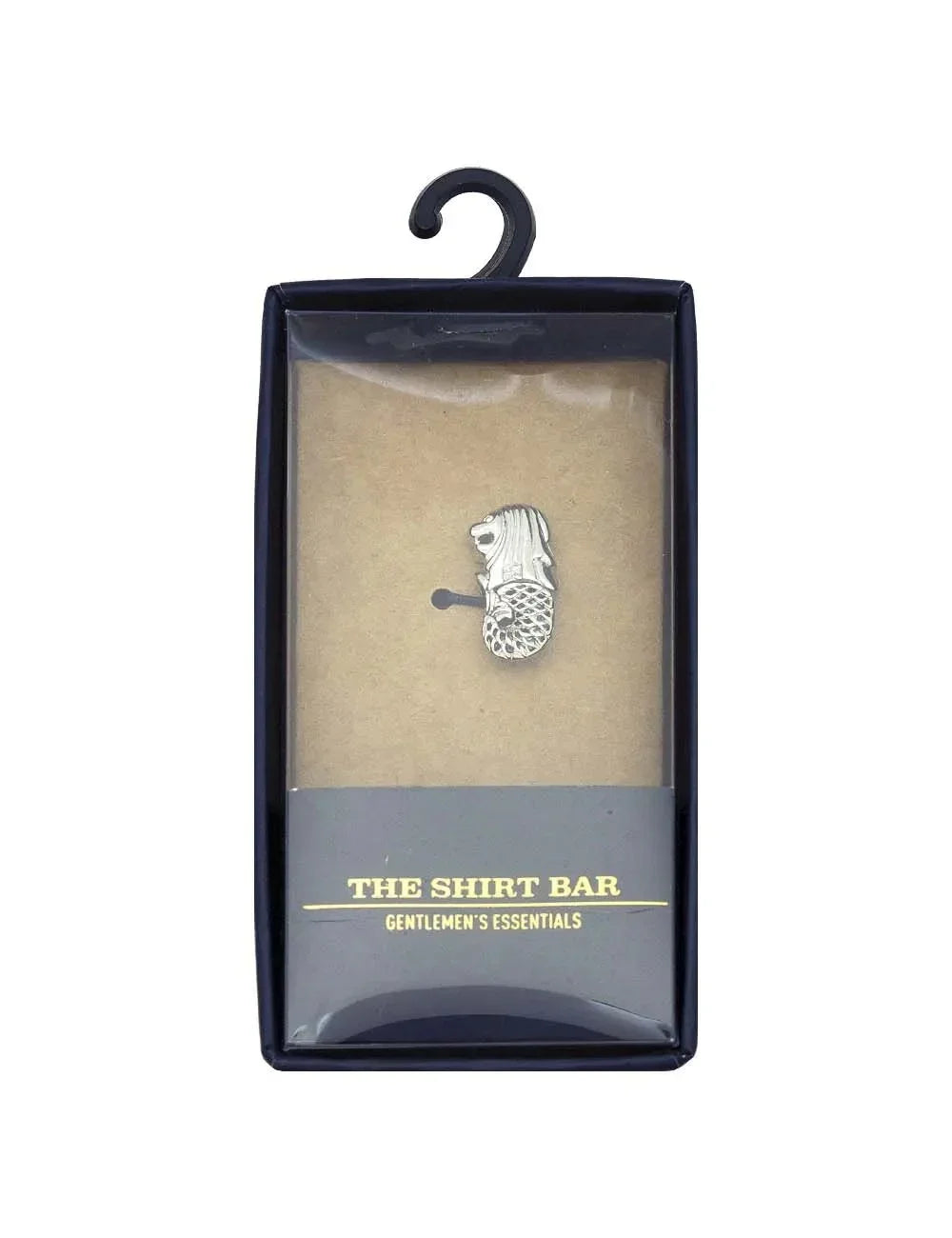 Abalone Shell with White Crystal Singapore Iconic Merlion Lapel Pin — The Shirt Bar