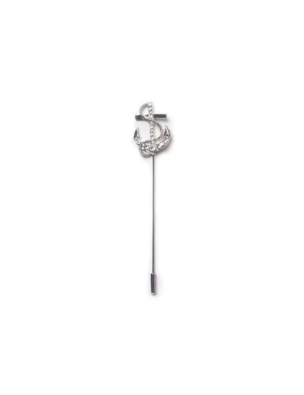 Silver Anchor Lapel Pin — The Shirt Bar