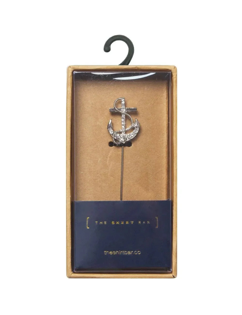 Silver Anchor Lapel Pin — The Shirt Bar
