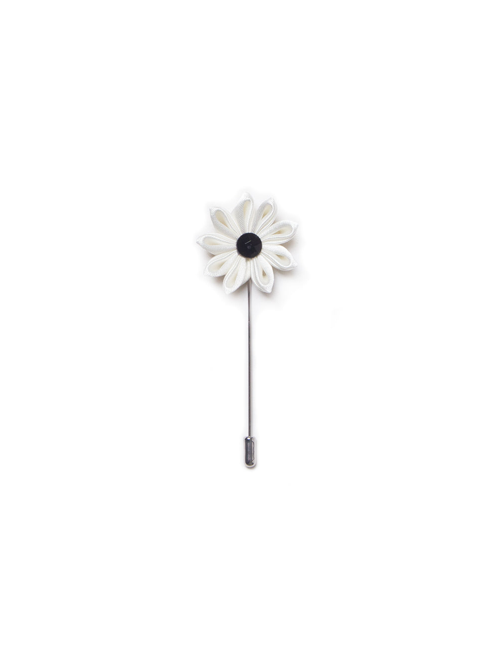 White Floral Lapel Pin