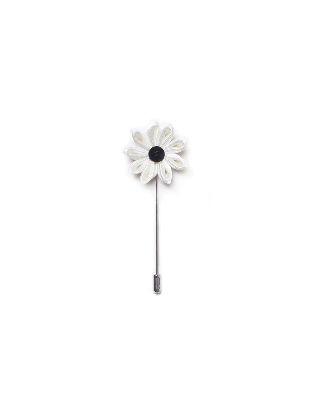 White Floral Lapel Pin — The Shirt Bar
