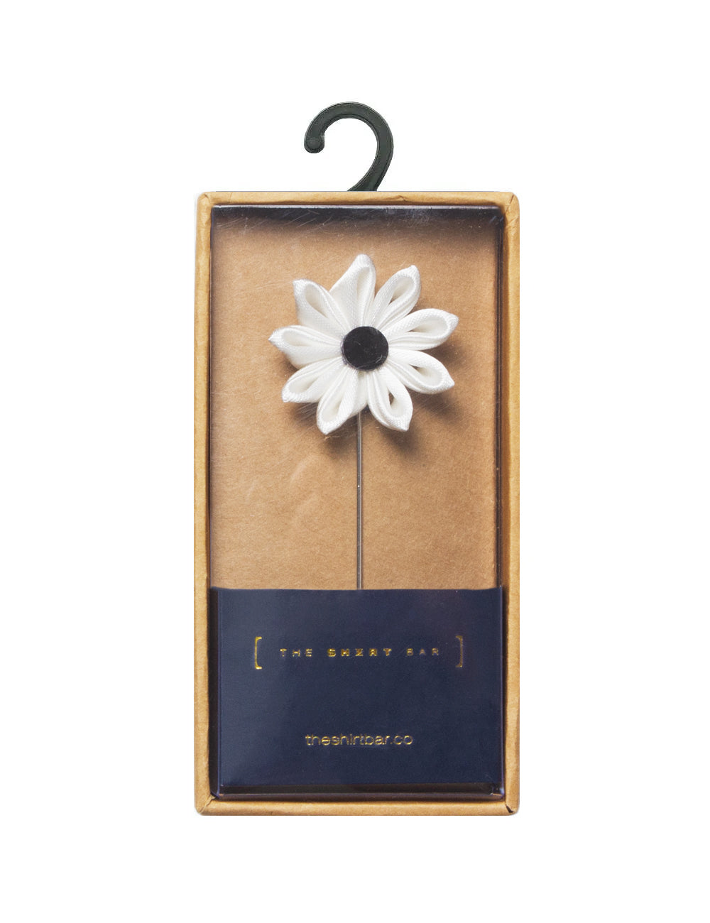 White Floral Lapel Pin